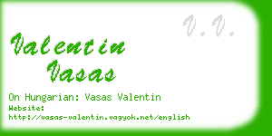 valentin vasas business card